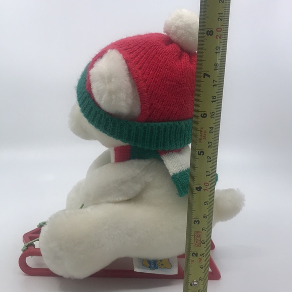 Vintage Dakin Stuff Bear on a Sleigh 1988 Plush Bear - Picture 7 of 7